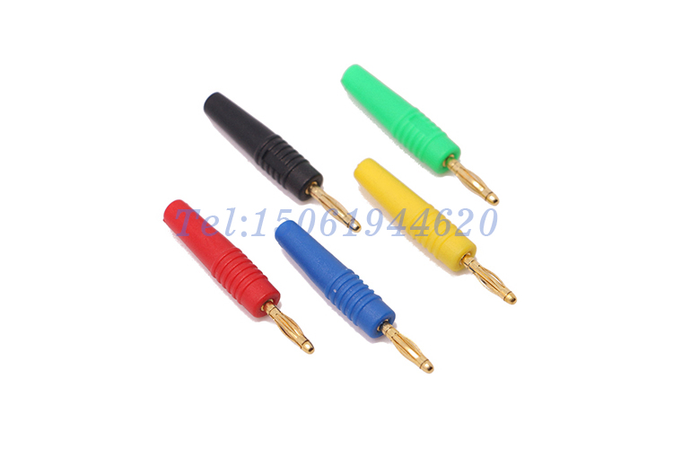 2mm全銅香蕉插頭，連接器插頭，銅鍍鎳香蕉插頭 25.205