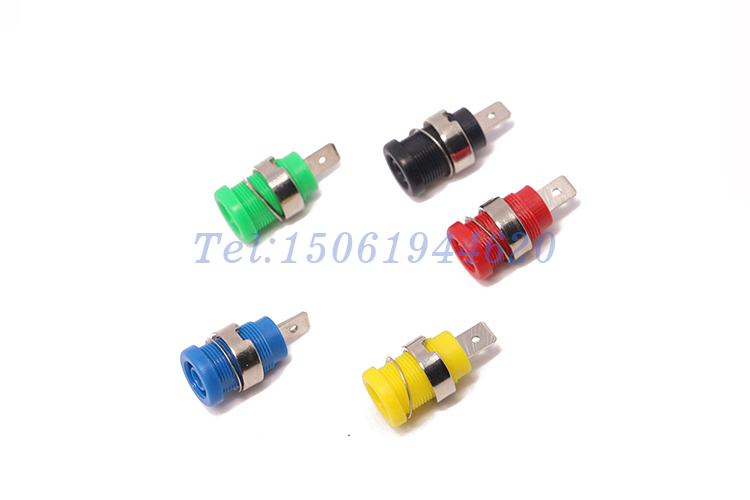 4MM高壓純銅安全香蕉插座 大電流接線柱 測試連接器面板座 24.332