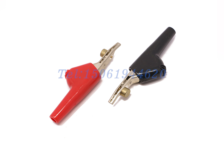 廠家批發(fā)鱷魚夾全銅接地夾 條形護套接地夾電瓶夾 27.330