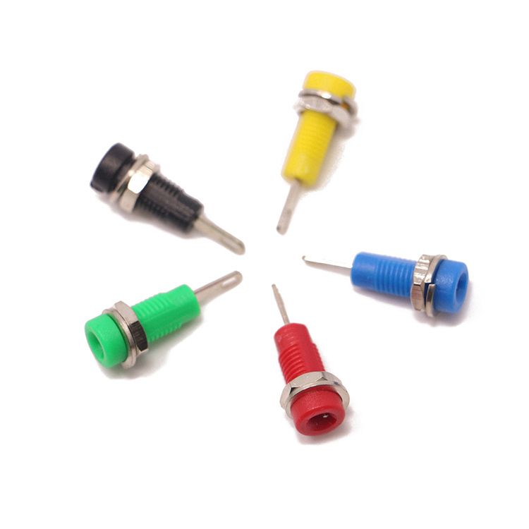 24.102 艾邁斯通用2mm面板插座 適合直桿型插頭如普通表筆插座熱賣接線柱