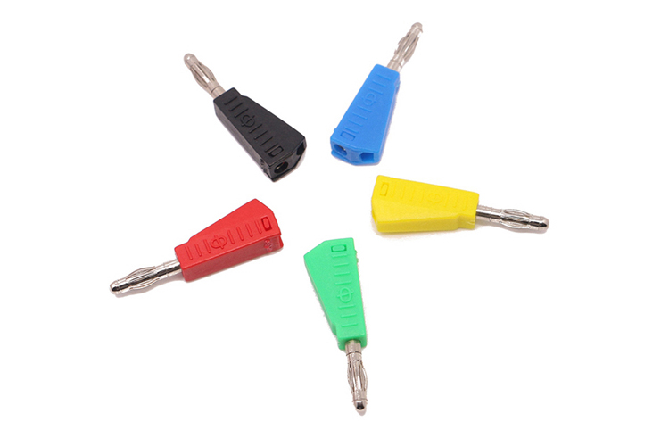 4mm教學儀器香蕉插頭可疊插PE塑殼 經(jīng)典型 鍍鎳燈籠花型 25.426