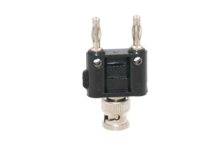 艾邁斯轉(zhuǎn)換插BNC公轉(zhuǎn)2*4mm香蕉插頭間距19mm銅鍍鎳AMASS正品配件  21.131