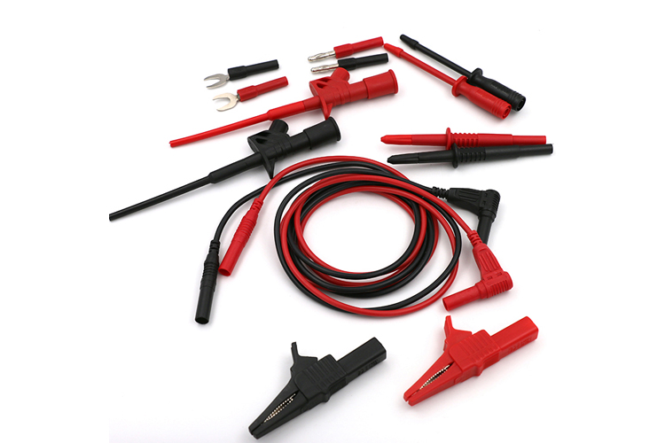 艾邁斯33.320萬用表測試組套含尼龍包鱷魚夾測試鉤針導(dǎo)線線長1米