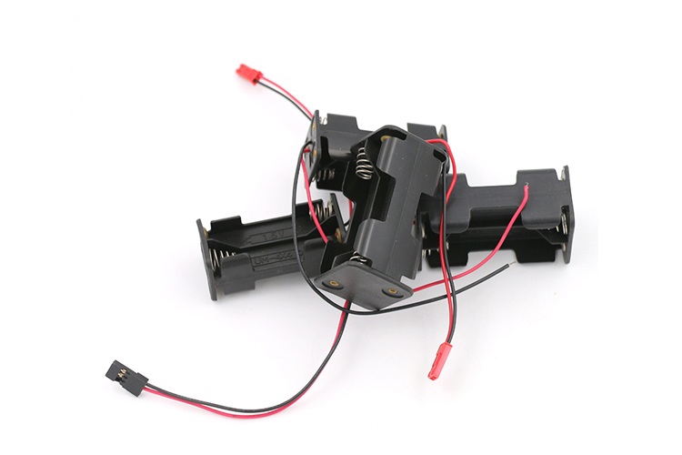 艾邁斯四節(jié)五號嵌入式正反電池盒 不密封6V串聯(lián)帶線接頭diy供電座