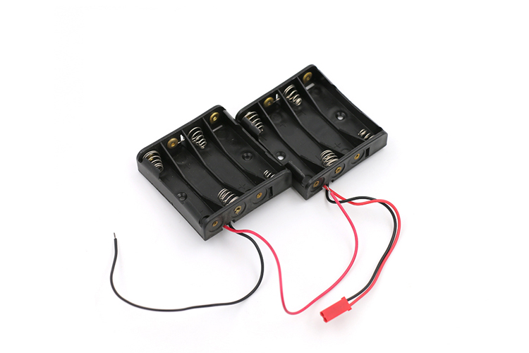 艾邁斯四節(jié)五號嵌入式并排電池盒 不密封6V串聯(lián)帶線接頭diy供電座