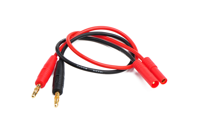 AMASS出品4.0mm充電線 30cm14AWG專用充電硅膠線 4mm充電香蕉插頭