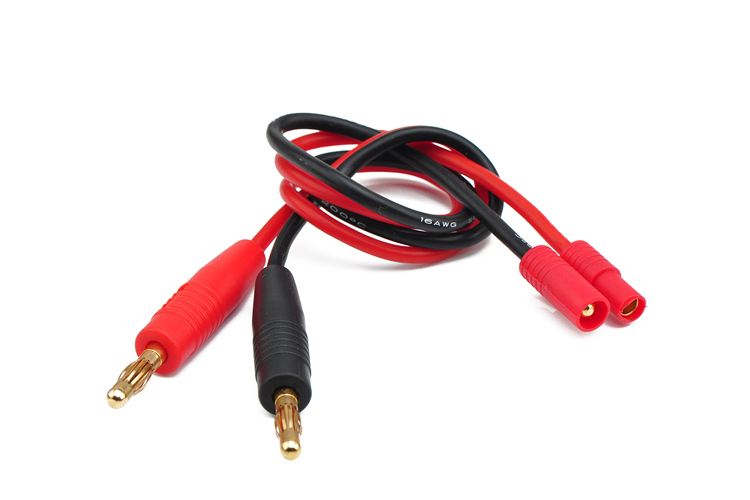 AMASS出品3.5mm充電線 30cm16AWG專用充電硅膠線 4mm充電香蕉插頭