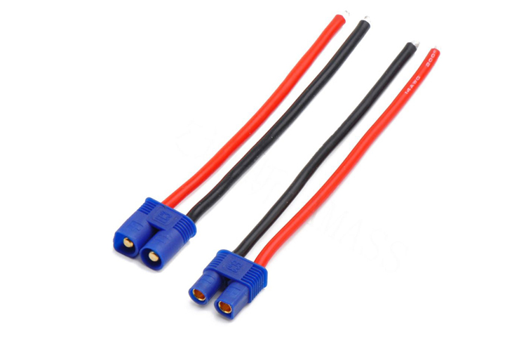 AMASS出品EC3單頭接線 公頭/母頭 線長10cm 14AWG特軟硅膠線