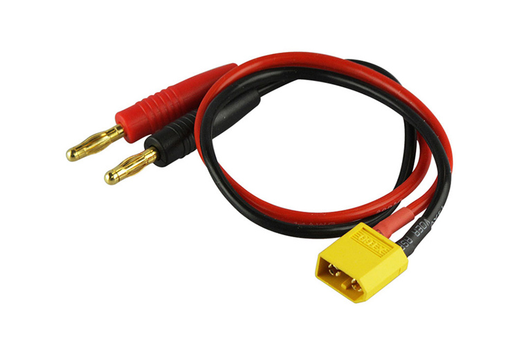 AMASS出品XT60充電線30cm14AWG專用充電硅膠線 4mm充電香蕉插頭